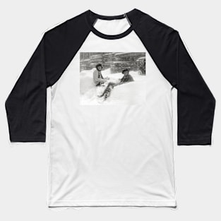 Girls in the Snow, 1922. Vintage Photo Baseball T-Shirt